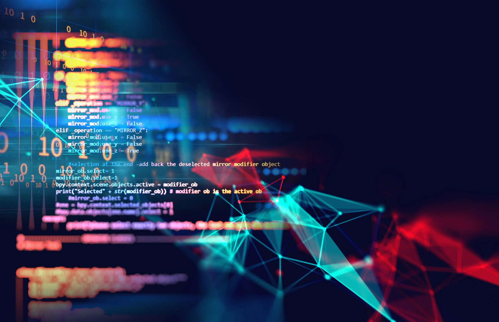 Code met netwerkvisualisatie