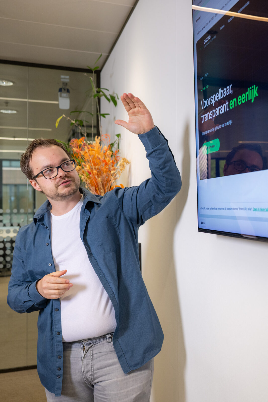 Planigo dashboard live op het scherm tijdens een uitleg